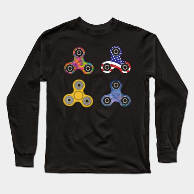 fidget spinner stickers Long Sleeve T-Shirt by B0red